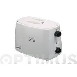 Tostador dos ranuras blanco con tapa 750w jata