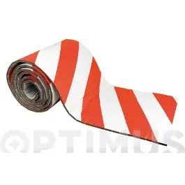 Protector parking espuma rollo rojo/blanco 200 x 19 cm dicoal - Altuna
