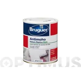Pintura plastica antimoho mate 750 ml blanco bruguer