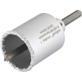 Corona sierra con vastago y broca 53 mm wolfcraft