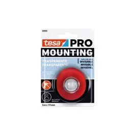 Cinta doble cara mounting pro superficies lisas 5 m x 19 mm transparente tesa tape