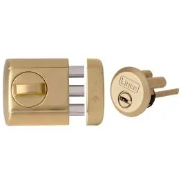 Cerrojo 4930 77x75+26x24mm dorado lince