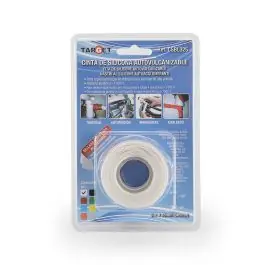 Cinta de reparacion silicona autovulcanizable 3 m x 25 mm blanco target