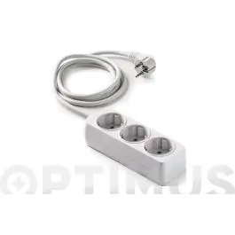 Base multiple eco sin interruptor 3 tomas 1,5mt famatel