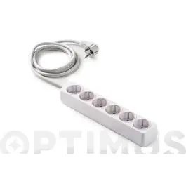 Base multiple eco sin interruptor 6 tomas 1.5mt famatel