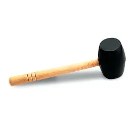 Maza alb. 750gr goma m/mad caras planas ne rubi