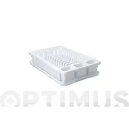 Escurreplatos con bandeja 270 x 420 x 100 mm - blanco tatay