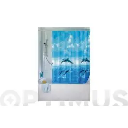 Cortina baño delfines peva 180x200cm wenko