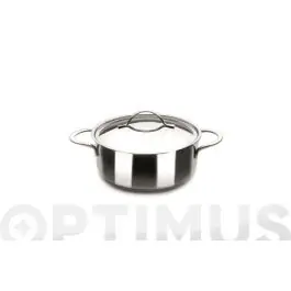 Cazuela inox con tapa noah 24 cm-4l ibili
