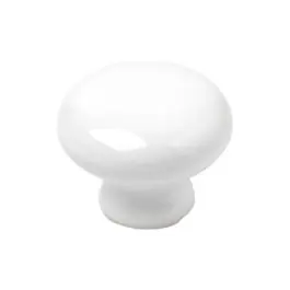 Pomo mueble porcelana blanco 30mm rei