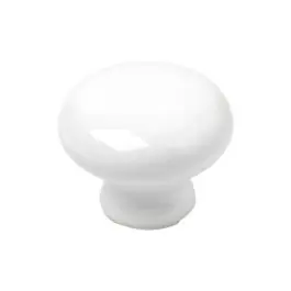 Pomo mueble porcelana blanco 35mm rei