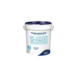 Pintura plastica interior blanco glaciar mate 15 l blanco bruguer