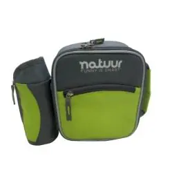 Nevera camping flexible verde y gris porta botellas 3 l natuur