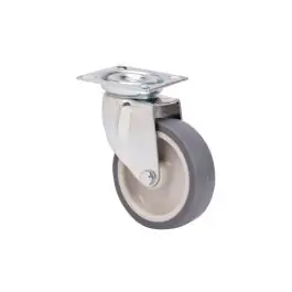 Rueda mueble auxiliar giratoria pletina 50 kg 60 mm gris alex - Ruedas alex
