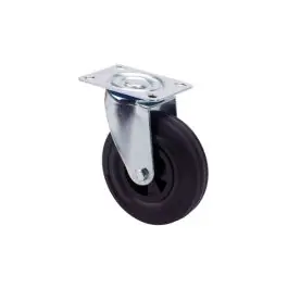 Rueda mueble auxiliar giratoria pletina 110 kg 125 mm negro alex - Ruedas alex
