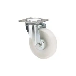 Rueda mueble auxiliar giratoria pletina 150 kg 100 mm blanco alex - Ruedas alex