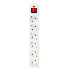 Regleta 6 tomas cable 1,5m 3680w int. garza bl
