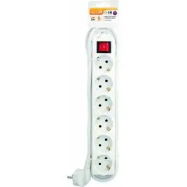 Regleta 6 tomas cable 5m 3680w int. garza blanca