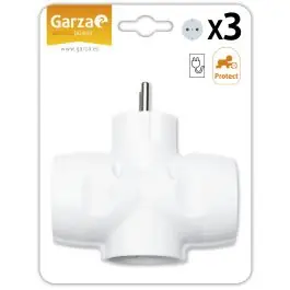 Adaptador 3 tomas 95x127x169mm 3500w p/inf garza
