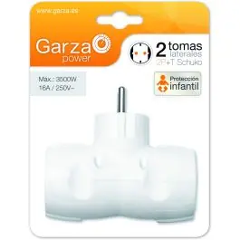 Adaptador 2 tomas 90x127x165mm 3500w p/inf garza