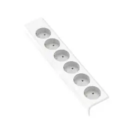 Base multiple 6 tomas sin cable 3680w blanca garza