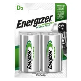 Pila lr20-d recargable 80x34x120mm 2ud hr20, 2500 mah bl2 en energizer