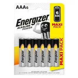 Pila alcalina lr03 aaa 80x22x114mm bl6 energizer
