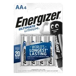 Pila aa lithium 80x15x114mm 4ud l91, aa energizer