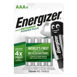 Pila recargable lr03 aaa 4ud power plus energizer