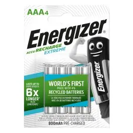 Pila recargable lr03 aaa 4ud extreme energizer