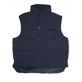 Chaleco multibolsillos acolchado azul marino talla m velilla