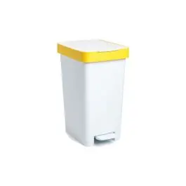 Cubo con pedal smart 25l reciclaje amarillo-26x36x47cm tatay