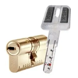 Cilindro hsk leva larga, doble embrague, modular, 35-35 laton, 5 llaves yale