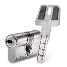 Cilindro hsk leva larga, doble embrague, modular, 35-35 niquel, 5 llaves yale