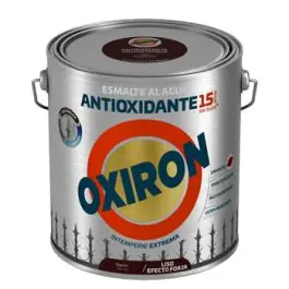Esmalte antioxidante agua oxiron liso efecto forja 2,5 l marron titan