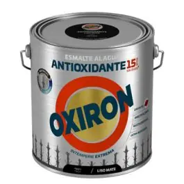 Esmalte antioxidante agua oxiron liso mate 2,5 l negro titan
