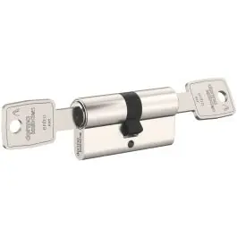 Cilindro entro leva larga, doble embrague, refuerzo lam, 30-30 niquel, 5 llaves dormakaba