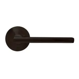 Manilla 606 aluminio, roseta (juego) negra micel