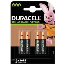 Pila recargable duracell lr03 aaa 750 mah b.4