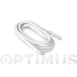 Cable ethernet cat6 cu rj45-rj45 blanco 2m axil