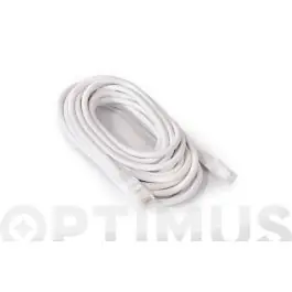 Cable ethernet cat6 cu rj45-rj45 blanco 5m axil