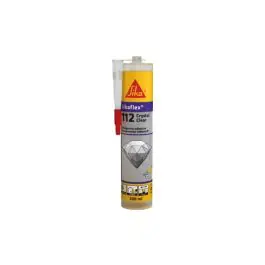 Adhesivo montaje sellador sikaflex 112 crystal clear 290 gr transparente