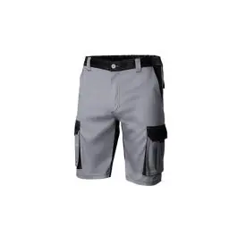 Bermuda poliester / algodon 200 gr solid match gris / negro talla 50 velilla