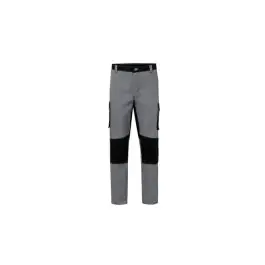 Pantalon poliester / algodon 240 gr solid match gris / negro talla 40 velilla