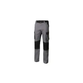 Pantalon poliester / algodon 240 gr solid match gris / negro talla 54 velilla