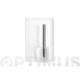Colgador adhesivo 1 gancho plastico para visillos transparente 4 unidades inofix