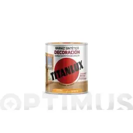 Barniz sintetico decoracion brillante 750 ml castaño titanlux