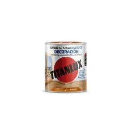 Barniz al agua ecologico decoracion brillante 250 ml roble titanlux