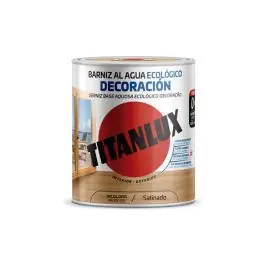 Barniz al agua ecologico decoracion satinado 2,5 l incoloro titanlux