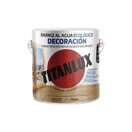 Barniz al agua ecologico decoracion mate 750 ml incoloro titanlux